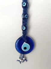 Cam Nazar Kötü Göz Kovucu Hand Made Ağaç Duvar Dekorasyonu Hasır Nazarlık Duvar Ağaç Ev Süsü - 3