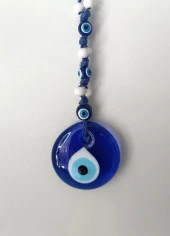 Cam Nazar Kötü Göz Kovucu Hand Made Ağaç Duvar Dekorasyonu Hasır Nazarlık Duvar Ağaç Ev Süsü - 2