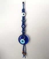 Cam Nazar Kötü Göz Kovucu Hand Made Ağaç Duvar Dekorasyonu Hasır Nazarlık Duvar Ağaç Ev Süsü - 1