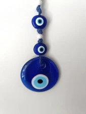 Cam Nazar Kötü Göz Kovucu Hand Made Ağaç Duvar Dekorasyonu Hasır Nazarlık Duvar Ağaç Ev Süsü - 3