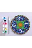 dudu ahşap AHŞAP MANDALA 20x20 cm DAİRE MDF üzerine UV baskı modeller- AY YILDIZ GÜNEŞ Mandala Set Boyama - 1