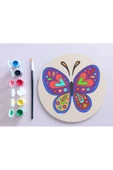 AHŞAP MANDALA 20x20 cm DAİRE MDF üzerine UV baskı modeller- DESENLİ ÇOCUK MODELİ Mandala Set Boyama - 1