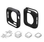 iOS Uyumlu Watch 38 - 40 - 42 - 44 Mm Yumuşak Siyah Premium Silikon Kılıf - 4