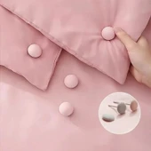 4 Adet PEMBE Yorgan Kılıfı Ve Çarşaf Tutucu Sabitleyici Yastık Nevresim Sabitleyici Düzenleyici - 1