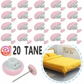 20 Adet PEMBE Yorgan Kılıfı Ve Çarşaf Tutucu Sabitleyici Yastık Nevresim Sabitleyici Düzenleyici - 1