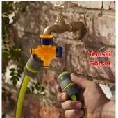 Çift Yönlü Hortum Bağlantı Aparatı Sulama Ara Bağlantı Ekleme Çift Yönlü Musluk Bağlantı Eki DY8906 - 1