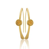 Kadir Jewellery 22 Ayar Altın Kaplama Kadın Taşlı Küpe -El İşçiliği Ve Hipoalerjenik Küpe thumbnail 1