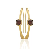 Kadir Jewellery 22 Ayar Altın Kaplama Kadın Taşlı Küpe -El İşçiliği Ve Hipoalerjenik Küpe thumbnail 8