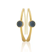 Kadir Jewellery 22 Ayar Altın Kaplama Kadın Taşlı Küpe -El İşçiliği Ve Hipoalerjenik Küpe thumbnail 12