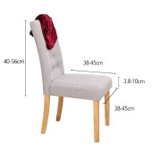 Ipek Kadife 6'lı Sandalye Kılıfı Likralı Lastikli Kadife Sandalye Örtüsü (6 ADET) - Gold thumbnail 3