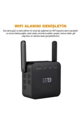 Kablosuz AP Repeater Wps Router 300 Mbps Wifi Sinyal Yaklaştırıcı Güçlendirici Menzil Genişletici thumbnail 4