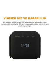 Kablosuz AP Repeater Wps Router 300 Mbps Wifi Sinyal Yaklaştırıcı Güçlendirici Menzil Genişletici thumbnail 7