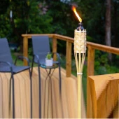VIP QUALITY 50PCS 90 CM BAMBOO TORCH 50 ADET 90 CM BAMBU MEŞALE BAHÇE AYDINLATMA TOPTAN BAMBU MEŞALE - 1
