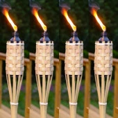 10 PCS 90 CM BAMBOO TORCH 10 ADET VIP 90 CM BAMBU MEŞALE BAHÇE AYDINLATMA KIR DÜĞÜNÜ KORTEJ IŞIKLARI - 1