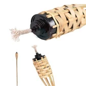 3 PCS 90 CM BAMBOO TORCH 3 ADET 90 CM BAMBU MEŞALE BAHÇE AYDINLATMA IŞIĞI KIR DÜĞÜNÜ KORTEJ IŞIKLARI - 5