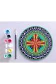 dudu ahşap AHŞAP MANDALA 20x20 cm DAİRE MDF üzerine UV baskı modeller- DESENLİ Mandala Set Boyama - 1