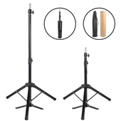Kuaför Eğitim Mankeni İçin Ayaklı Metal Tripod + Taşıma Çantası - 1