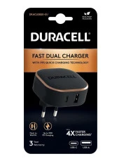 Duracell 30W 4X Hızlı Şarj Başlığı ( USB-A,USB-C ) - Siyah - 1