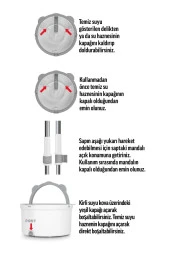 PONY BEYAZ TEMİZ & KİRLİ SUYU AYIRMA ÖZELLİĞİ OTOMATİK TEMİZLİK SETİ MOP PASPAS - 4