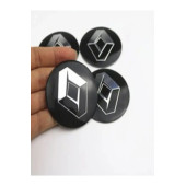 RENAULT LOGOLU 56 MM JANT GÖBEK STICKER(SİYAH) thumbnail 1
