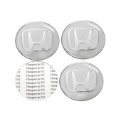 HONDA LOGOLU 56 MM JANT GÖBEK ALÜMİNYUM STICKER (GÜMÜŞ) - 1