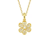 14 Ayar Taşlı Papatya Altın Kolye 2,17 gr thumbnail 1