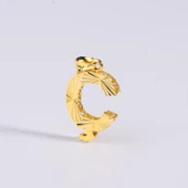 14 Ayar Altın Ç Harfi Kolye Ucu 0.64 gr - 1