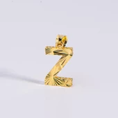 14 Ayar Altın Z Harfi Kolye Ucu 0.55 gr - 1