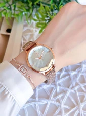 Ferro Rose/Gold Renk Kararmaz Renk Atmaz 3 Atm  Özel Tasarım Kadın Kol Saati EFL21252C thumbnail 2