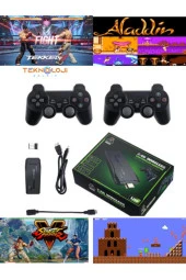 Gaming Atari 2.4g Uyumlu Kablosuz Çift Kol Atari Retro 20000 Oyun Game Stick - 1