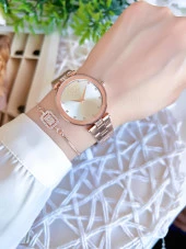 Ferro Rose/Gold Renk Kararmaz Renk Atmaz 3 Atm  Özel Tasarım Kadın Kol Saati EFL21297C thumbnail 2