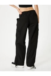 Oversize Kargo Pantolon Düşük Bel Beli Lastikli Stoperli Cepli thumbnail 4