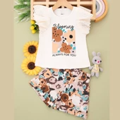 NAZAR VUAL DOKUMA ŞORTLU KIZ ÇOCUK TAKIM thumbnail 3