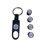 NİSSAN METAL ANAHTARLIK VE 4 ADET METAL SİBOP KAPAK TAKIM thumbnail 2