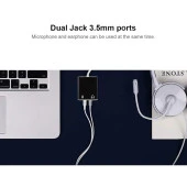 2 in1 Usb Den Mikrofon Ve Kulaklık 3.5 mm Jack Aux Çevirici 7.1 Kanal Dönüştürücü Aparat - 3