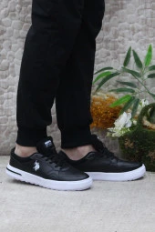 U.S. Polo Assn. Sampo 4FX Siyah Beyaz Orijinal Ürün Sneaker Spor Ayakkabı thumbnail 1