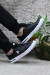 U.S. Polo Assn. Sampo 4FX Siyah Beyaz Orijinal Ürün Sneaker Spor Ayakkabı thumbnail 5