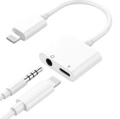 iPhone iPad Uyumlu Lightning Kulaklık Şarj Çevirici Dönüştürücü Adaptör Aux Kablosu - 1