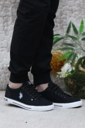 U.S. Polo Assn. Teo Tex Siyah Orijinal Ürün Sneaker Keten Erkek Ayakkabı thumbnail 2