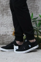 U.S. Polo Assn. Teo Tex Siyah Orijinal Ürün Sneaker Keten Erkek Ayakkabı thumbnail 3