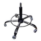 Kendinden Çemberli Kasiyer Taburesi Yıldız Ayağı Siyah Pistonlu - 1