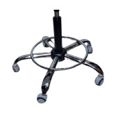 Kendinden Çemberli Kasiyer Taburesi Yıldız Ayağı Siyah Pistonlu - 5