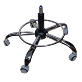 Kendinden Çemberli Ofis Taburesi Siyah Pistonlu Tekerlekli - 1