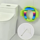 Kurbağa Model Çocuk-Bebek Yanlardan Tutmalı Yumuşak Süngerli Klozet Kapağı Adaptörü Mavi - 5