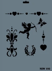Rich New Seri N-192 Stencil 35x25 cm - 1