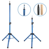 Kuaför Eğitim Mankeni İçin Metal Tripod - Mavi + Taşıma Çantası - 5