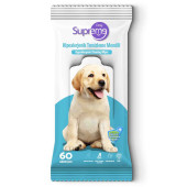 Supreme hipoalerjenik temizleme mendili 2x60adet evcil hayvan kedi köpek temizleme ıslak mendili thumbnail 2