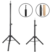 Kuaför Eğitim Mankeni İçin Metal Tripod - Siyah + Taşıma Çantası - 1