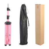 Kuaför Eğitim Mankeni İçin Metal Tripod - Pembe + Taşıma Çantası - 1