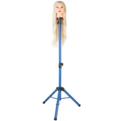 Kuaför Eğitim Mankeni İçin Metal Tripod - Mavi + Taşıma Çantası - 4